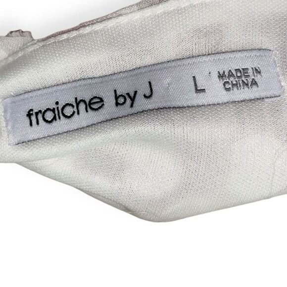 FRAICHE By J Swiss Dot Faux Wrap Minidress In White Size Large NEW - Picture 13 of 15